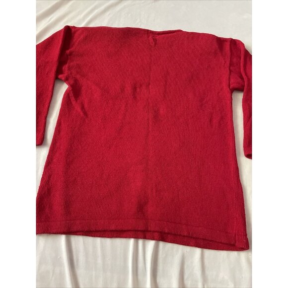 Vintage Victoria Jones Red Beaded Sweater Medium - Picture 11 of 12